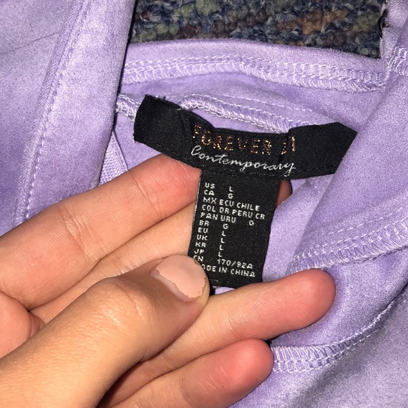 Forever 21 mini purple suede dress - Picture 5 of 5